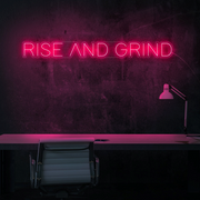 "Rise And Grind" Neon Wall Sign