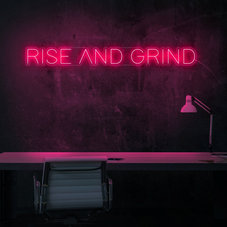 "Rise And Grind" Neon Wall Sign