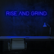 "Rise And Grind" Neon Wall Sign