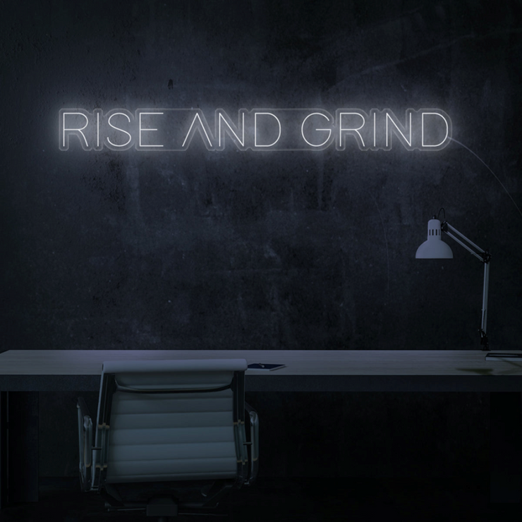 "Rise And Grind" Neon Wall Sign