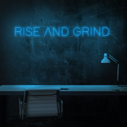 "Rise And Grind" Neon Wall Sign