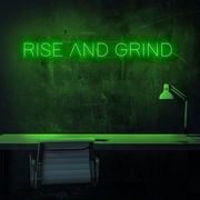 "Rise And Grind" Neon Wall Sign