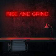 "Rise And Grind" Neon Wall Sign
