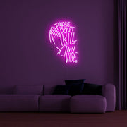 "Please Don't Kill My Vibe" Neon Wall Sign