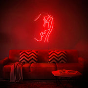 Crying Girl Neon Wall Sign
