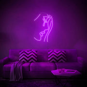 Crying Girl Neon Wall Sign