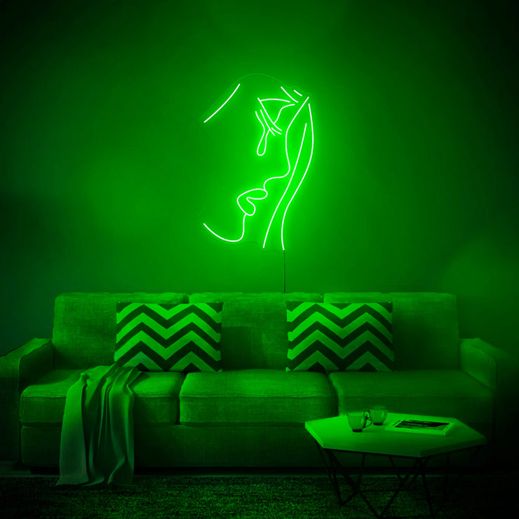 Crying Girl Neon Wall Sign