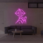 Shush Lips & Fingers Neon Sign - Shush Lips & Fingers Neon Sign