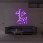 Shush Lips & Fingers Neon Sign - Shush Lips & Fingers Neon Sign