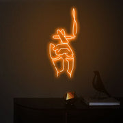 Smoking Hand Neon Wall Sign - Smoking Hand Neon Wall Sign