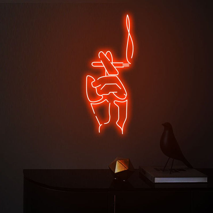 Smoking Hand Neon Wall Sign - Smoking Hand Neon Wall Sign