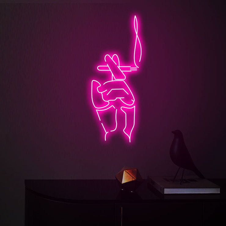 Smoking Hand Neon Wall Sign - Smoking Hand Neon Wall Sign